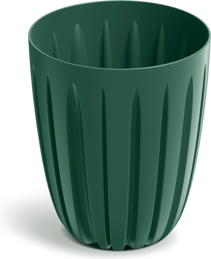 Maceta en color verde oscuro de 23,6 cm con inserto interior