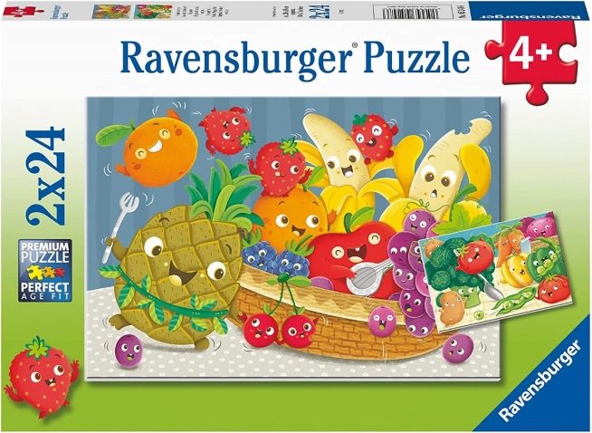 Puzzle Ravensburger Frutos atrevidos 2×24 piezas