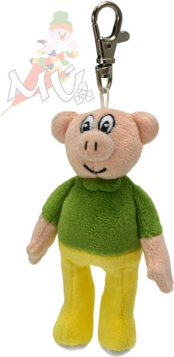 Llavero de peluche Cuatro hojas Bobík con mosquetón, 12 cm