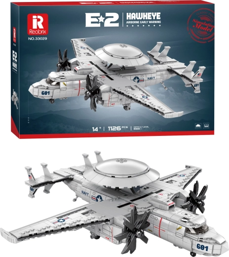 Kit de construcción del avión de alerta temprana E-2C Hawkeye (1126 piezas)