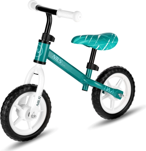 Bicicleta de equilibrio infantil NILS Fun 10″ verde