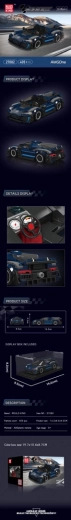 Set de construcción de coche deportivo negro (404 piezas)