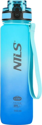 Botella de agua de Tritan NILS Camp 950 ml azul