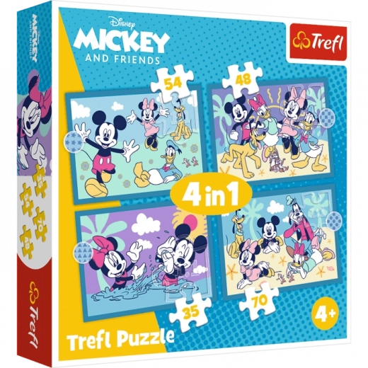 Puzle Trefl 4 en 1 – Historias divertidas MICKEY MOUSE
