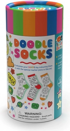 Set creativo de calcetines para colorear en tubo
