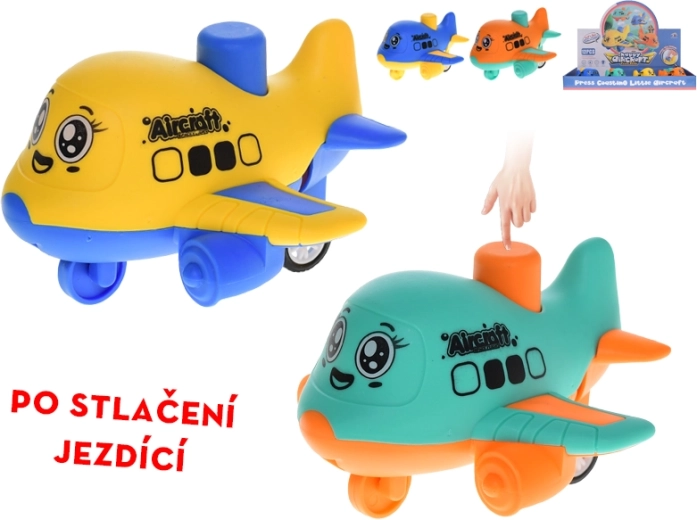Avión infantil con botón 10 cm