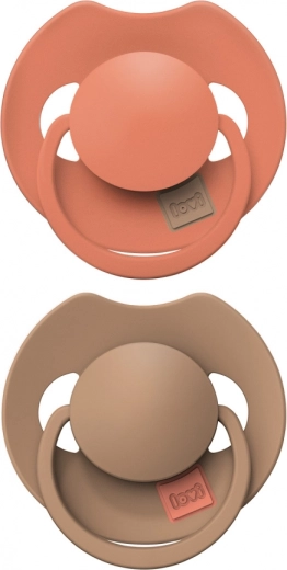 Chupete dinámico de silicona LOVI PRIME 18m+ Granola/Orange, 2 uds