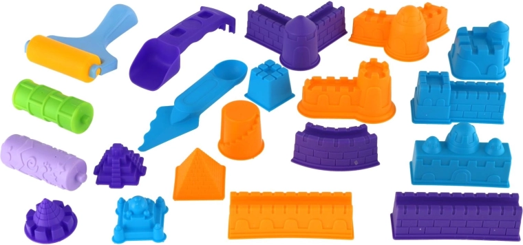 Moldes y herramientas para construir castillos
