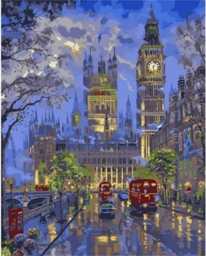 Norimpex Pintura por números Londres de noche 40 × 50 cm