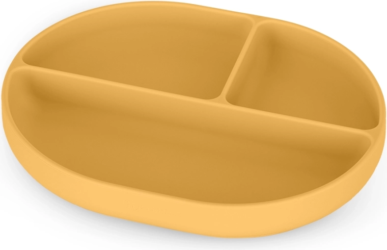 Plato ovalado de silicona dividido Petite&Mars Take&Match intense ochre 6m+