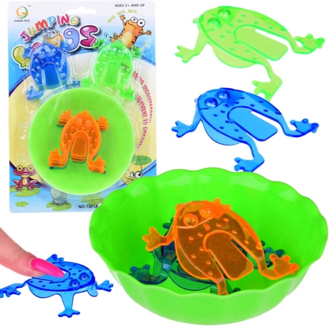 Juego de habilidad de ranas saltarinas con cuenco