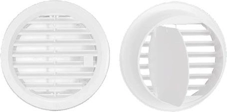 Rejilla de ventilación cerrable ASA, diámetro 110 mm, blanca