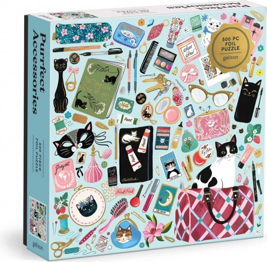 Puzzle cuadrado Accesorios de gato 500 piezas