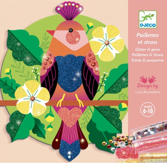 Djeco Paradisio – kit creativo con purpurina y piedrecitas