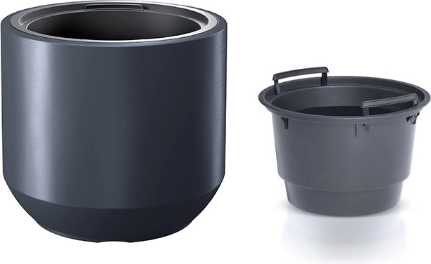 maceta con inserto de 39 cm antracita