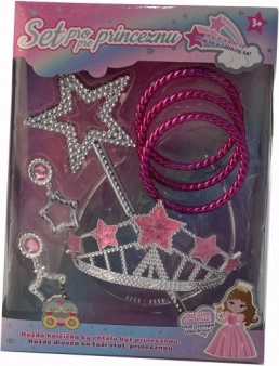 Set de princesa para niños con corona, pendientes y pulseras