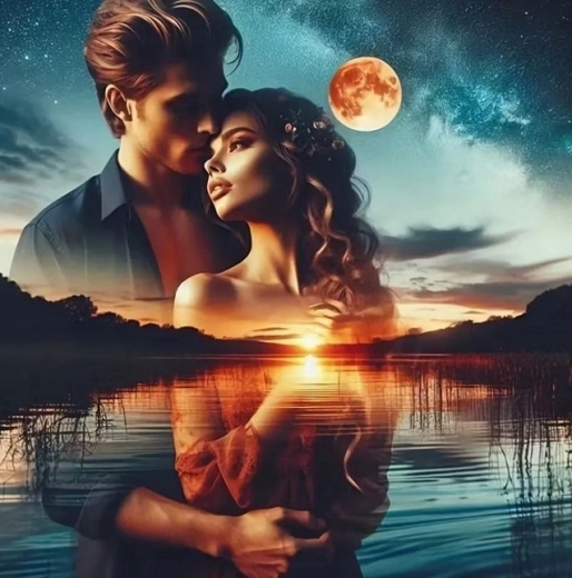 Norimpex pintura con diamantes pareja enamorada junto al lago 30 × 40 cm