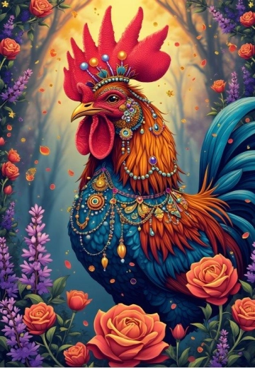 Puzle Jardín secreto de gallos 1000 piezas