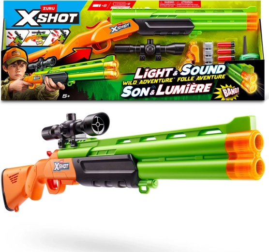 Rifle X-SHOT con mira, 6 proyectiles de espuma