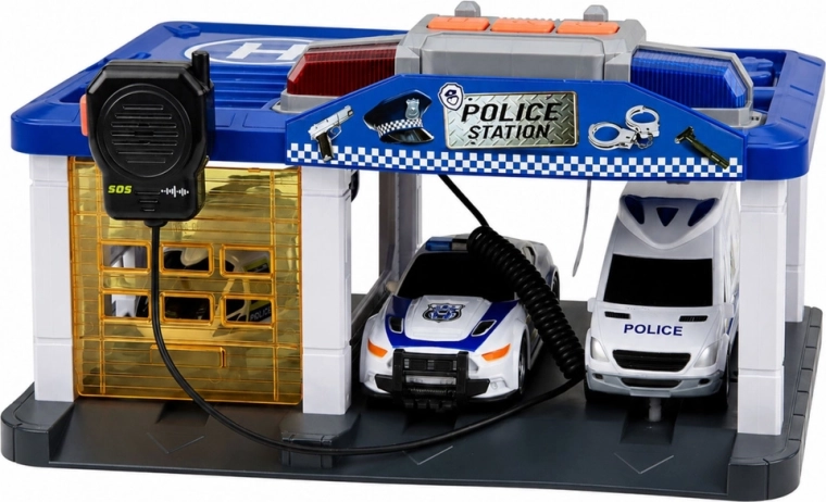 Estación de policía con garaje y aparcamiento