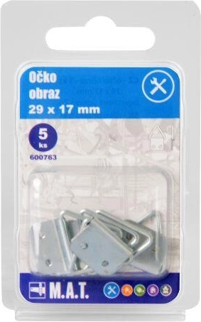 Anilla para cuadros 29 × 17 mm, galvanizada (5 uds.)