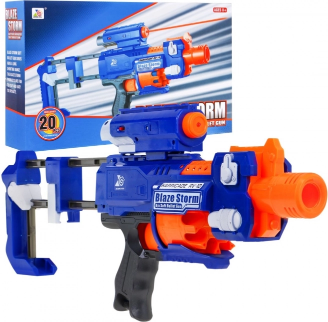 Pistola infantil Blaze Storm con mira láser y 20 dardos de espuma