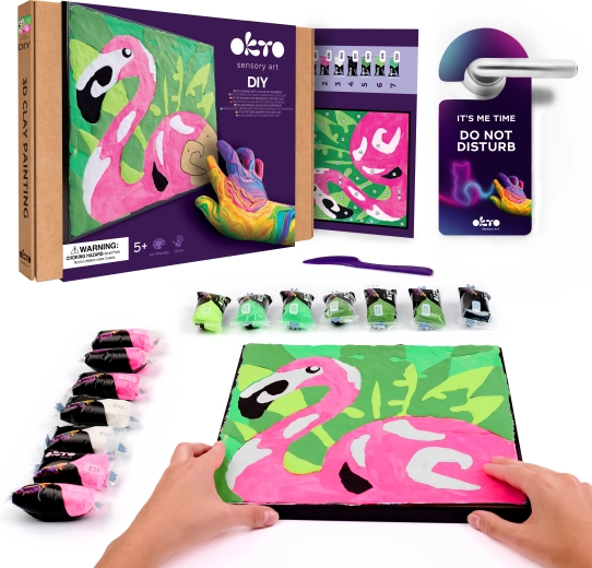 Okto flamenco – kit artístico de pintura con pasta por números 29 × 29 cm
