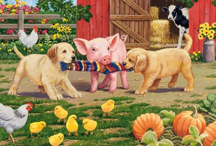 Tres encantadores motivos de granja