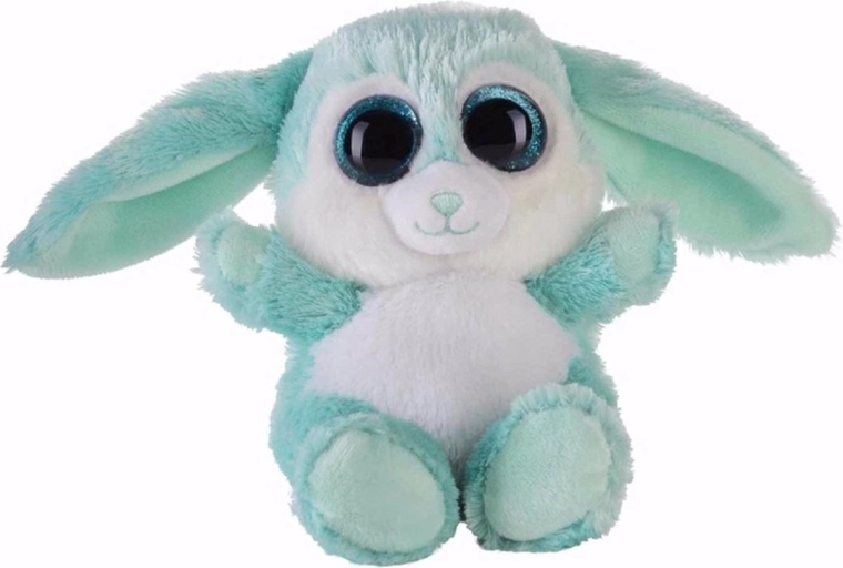 Conejito de peluche turquesa con ojos grandes 15 cm - 1 pieza