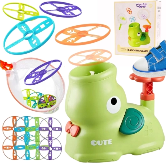 Juego de habilidad Woopie para lanzar y atrapar discos voladores