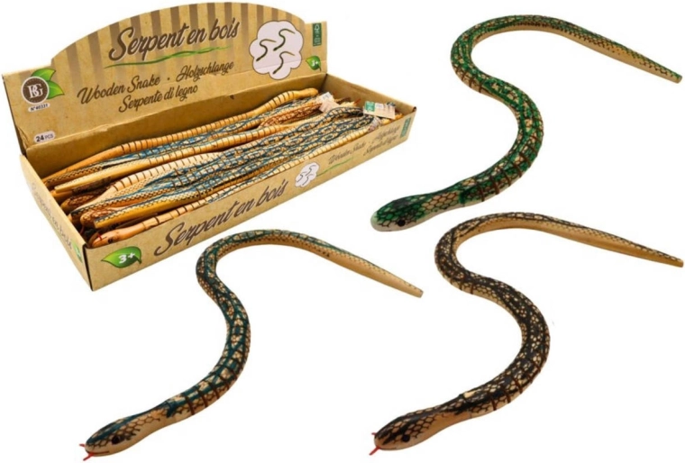 Serpiente articulada de madera 50 cm - 1 pieza