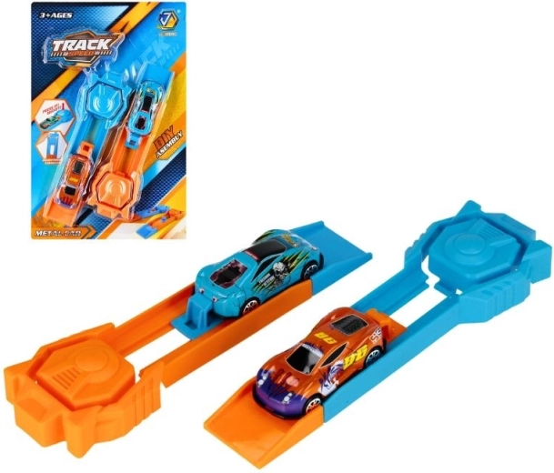 Set de coches metálicos con lanzadores