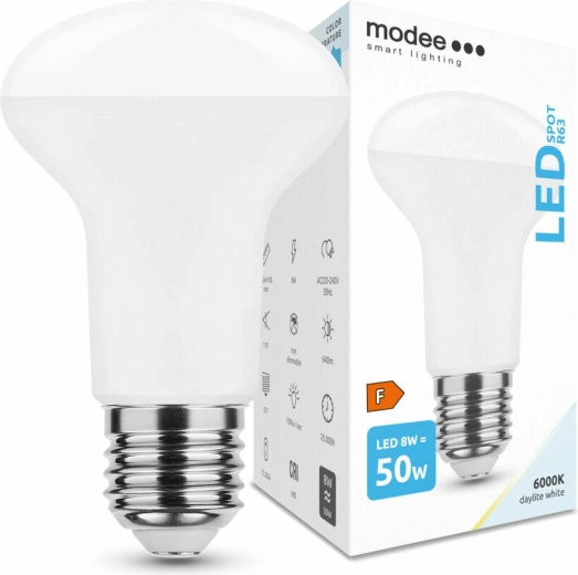 Bombilla LED E27 8W blanco frío MODEE Smart Lighting R63