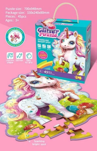 Puzzle infantil Unicornio de 45 piezas