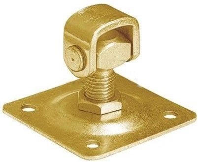 Bisagra ajustable atornillable M20 × 100 mm, galvanizada en amarillo