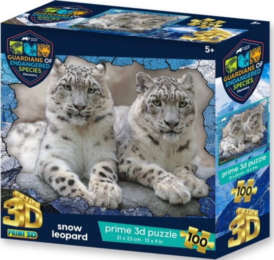 Puzzle 3D Leopardos de las nieves 100 piezas