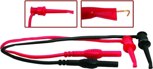 Cables de medición con gancho y conector banana