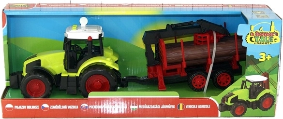 Tractor agrícola infantil con sonidos y remolque