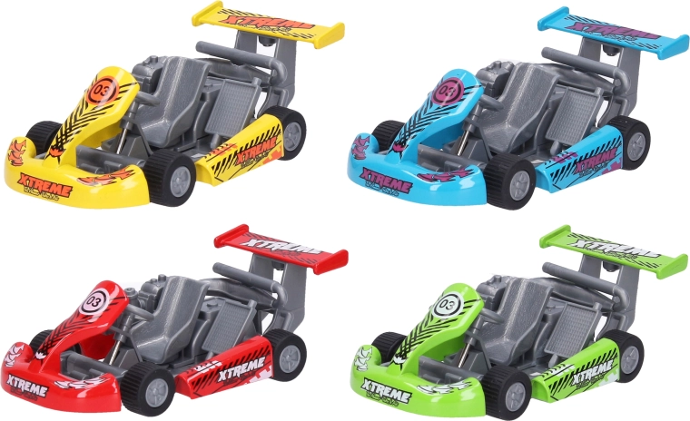 Kart metálico de carreras con retroceso de 13 cm - 1 unidad