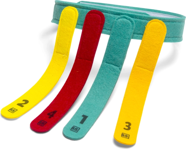Colas de colores para un juego de acción