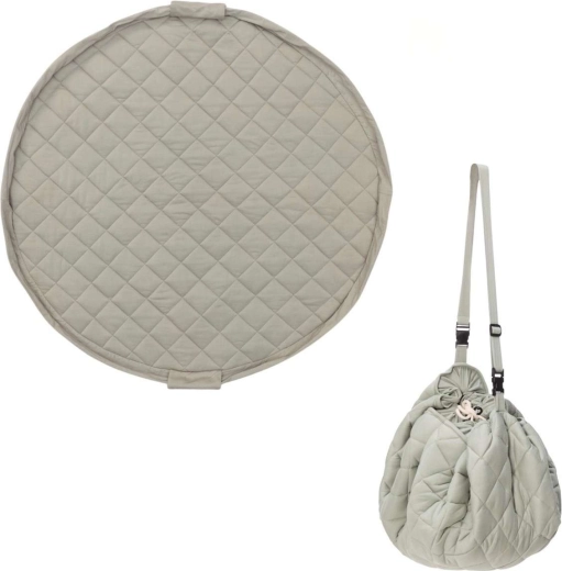 Play&Go Noomad Soft alfombra de juego y bolsa para juguetes Organic Meadow Green
