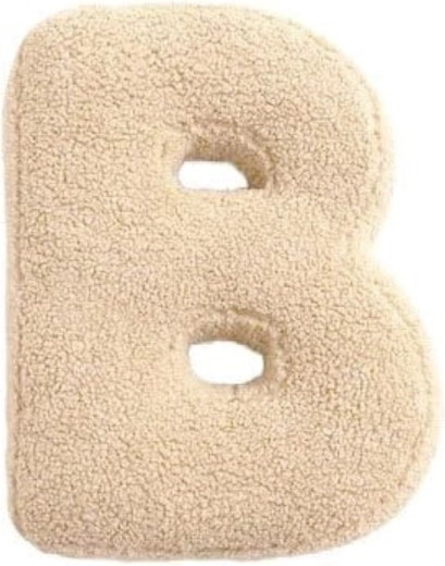 Mealini letra de peluche b en color crema - 1 unidad