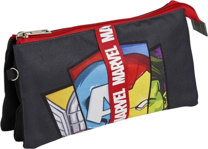 Estuche Marvel Avengers con 3 compartimentos