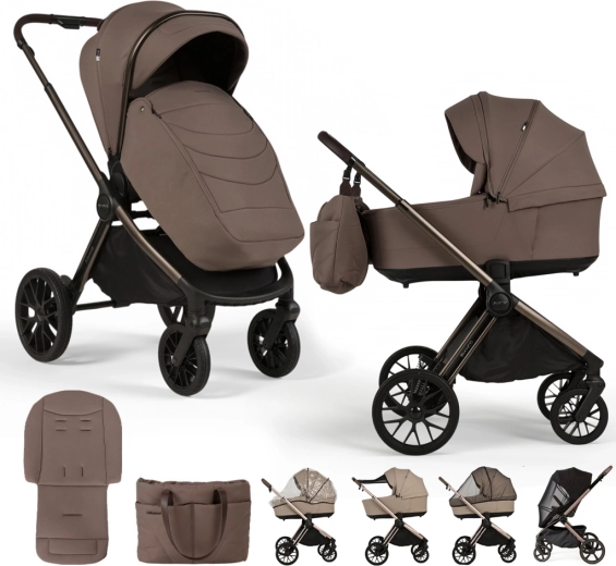Cochecito combinado Adamex Bianco New 2 en 1 Chocolate Fango