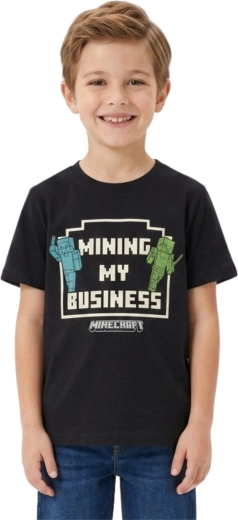 Camiseta infantil de algodón Minecraft Creeper verde