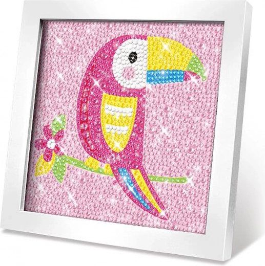 Set creativo de cuadro con piedras papagayo 17,5 × 17,5 cm