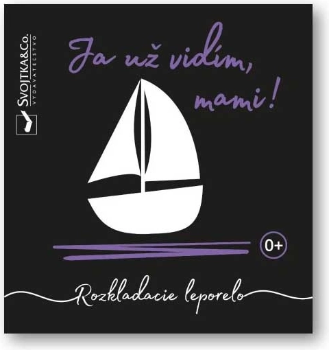 ¡Ya veo, mamá! libro acordeón de alto contraste para bebés 15 × 15 cm, 12 páginas
