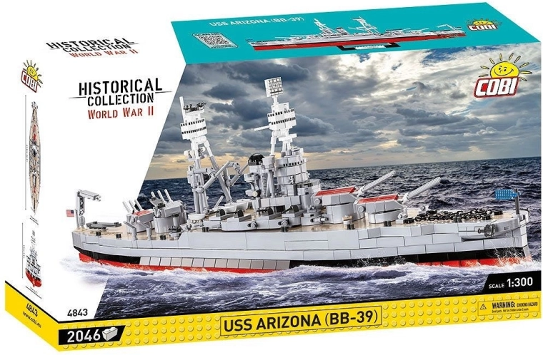Set de construcción COBI USS Arizona BB-39 – acorazado 1:300 (2046 piezas)