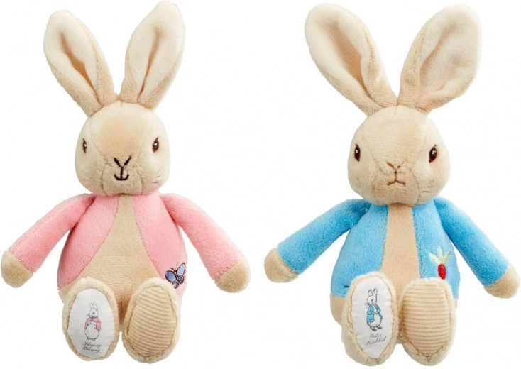 Sonajero de felpa Rainbow con el conejito Peter y Flopsy, 1 unidad, rosa