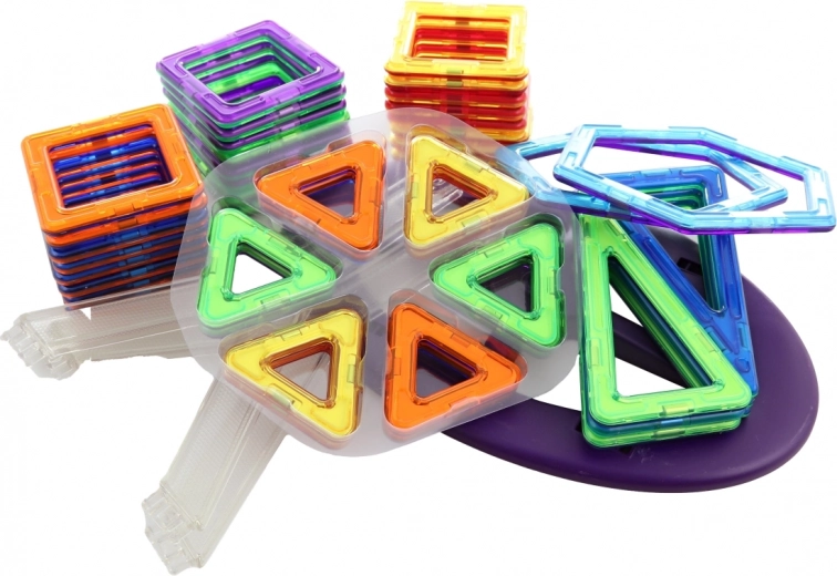 72 piezas magnéticas de colores